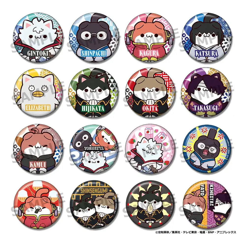 Gintama Mega Cat Project Nyantama! Pins 3 cm Blind Box - 1 Unidade